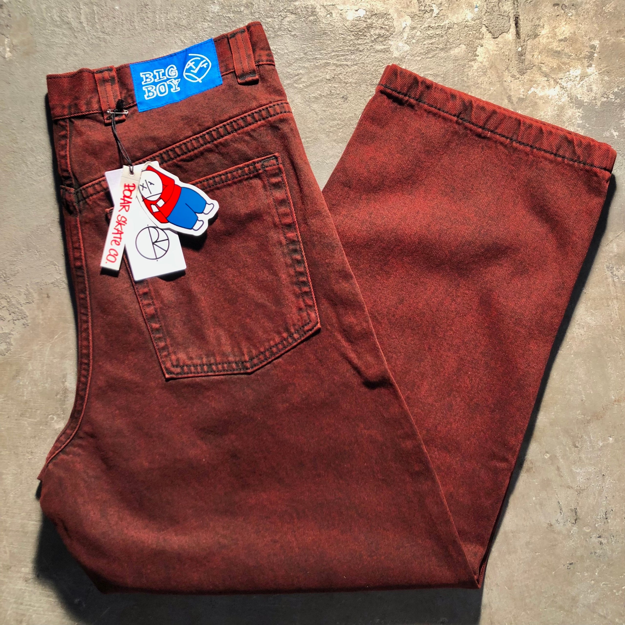 Polar Skate Co. - Big Boy Jeans - Red Black - Size Small | The